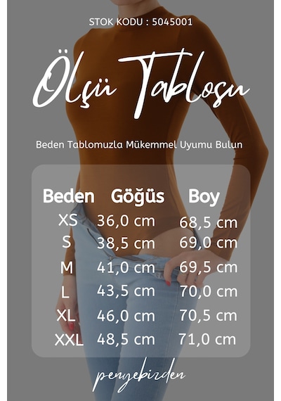 Penyebizden Kadın Viskon Boğazlı Çıtçıtlı Zıbın Body-kahve
