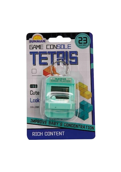 Mini Oyun Konsolu 23 Oyun Modlu Tetris Anahtarlık - 1 Adet Stokta Olan Gönderilir
