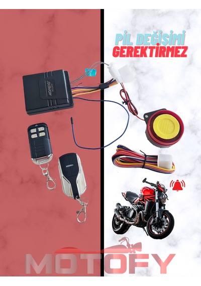 Motosiklet Alarmı Uzaktan Çalıştırma Özellikli 125 Db Yüksek Sesli Pil Değişimi Gerektirmez