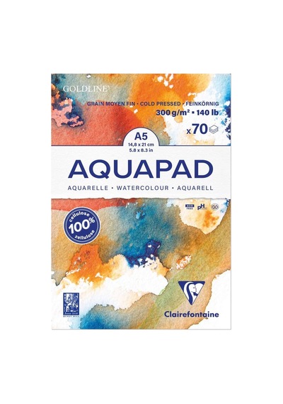 Clairefontaine Goldline Aquapad Sulu Boya Defteri 300 G A5 70 s