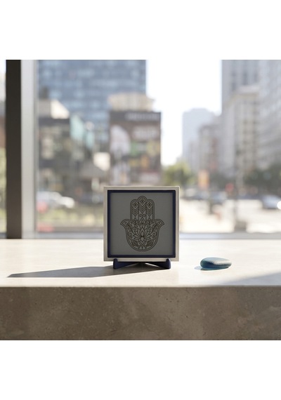 Estetik Hamsa Figürlü Dekoratif Parça, Çalışma Alanlarınıza Zarafet Katan Tasarım 10x10 Cm