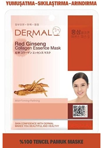Dermal Arındırıcı, Serinletici, Sıkılaştırıcı Kırmızı Ginseng Özlü Kolajen Maske 23gr