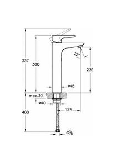 Artema X-line Lavabo Bat.yüksek A42322