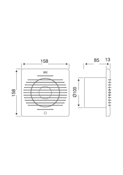 Horoz 10 Cm 100 Lük Aspiratör Fan 100 M³/h Debi Banyo, Mutfak Ve Wc İçin Havalandırma S