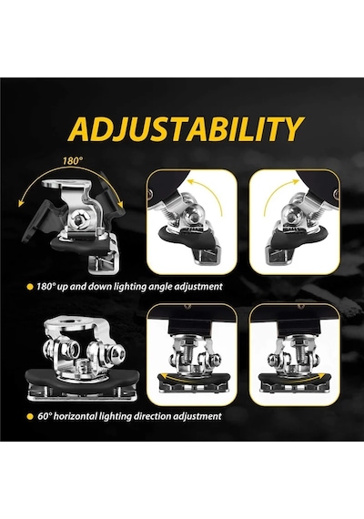 Adet-evrensel Led Işık Çubuğu Montaj Braketi Araba Offroad Kamyon 4x4 Suv A-pillar Kaput Çalışma Lambası Tutucu Kelepçe