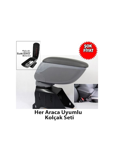 Sürgülü Ara Kolçak Kol Dayama Sport Tip Lüks Siyah-Bej-Gri