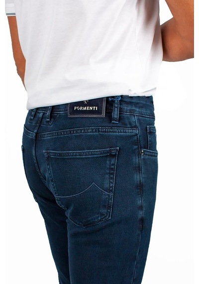 Formenti Erkek Regular Fit Normal Kesim Likralı Kot Pantolon 6fsp-1672 Mavi