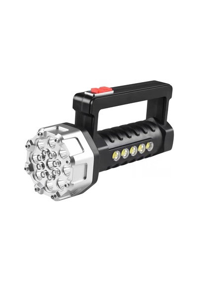 Rc3030 Şarjlı Led El Feneri 17 Xpg + Cob, 200 Metre Menzil, Usb Şarjlı, 5 Modlu, Pil Göstergeli