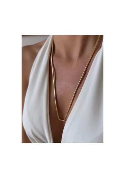 Xuping Snake Chain Yılan Zincir Gold Renk Zincir Kolye Altın Altın