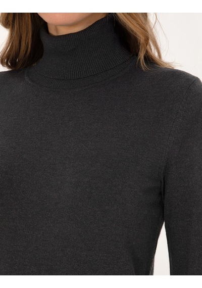 Pierre Cardin Antrasit Slim Fit Balıkçı Yaka Basic Kazak 50310886-vr006