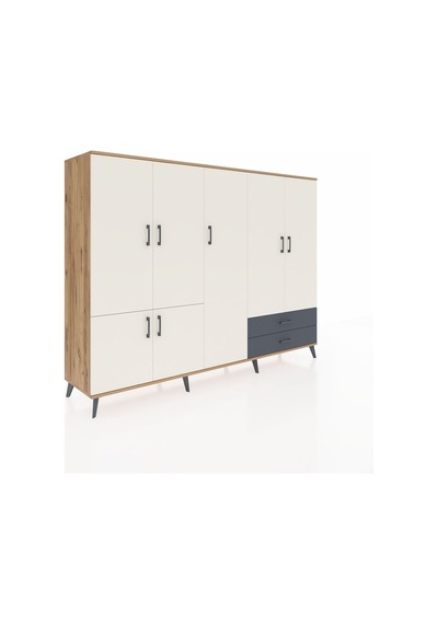 Hyperion Dolap 12 Raflı 2 Çekmeceli 7 Kapaklı 220x44x163 Çam-ayta Çam-aytaşı/antrasit Hyperion Dolap 12 Raflı 2 Çekmeceli 7 Kapaklı 220x44x163 Çam-ayta Çam-aytaşı/antrasit