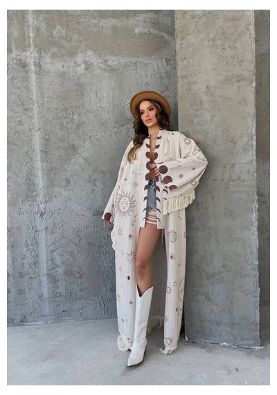 Yılan Astroloji Yıldız Haritası Püsküllü Doğal Kumaşlı Bohem Sahil Tatil Festival Karnaval Vibe Boho Kimono Kaftan Pareo Bej Yılan Astroloji Yıldız Haritası Püsküllü Doğal Kumaşlı Bohem Sahil Tatil Festival Karnaval Vibe Boho Kimono Kaftan Pareo Bej