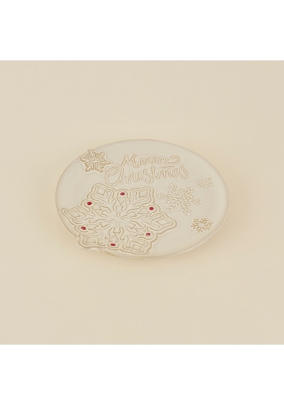Karaca Home New Year Yılbaşı Merry Christmas Dekoratif Tabak 27,7 X 26,2 X 2,6 Cm