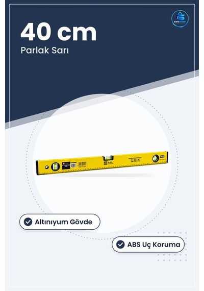 Su Terazisi 40 Cm Sarı Algüminyum Gövde Abs Uç Korumalı Hassas Se