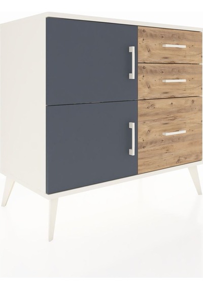 Hyperion Şifonyer Tek Raflı 3 Çekmeceli 2 Kapaklı 88x44x80 Aytaşı-antrasit/çam Antrasit/çam Hyperion Şifonyer Tek Raflı 3 Çekmeceli 2 Kapaklı 88x44x80 Aytaşı-antrasit/çam Antrasit/çam