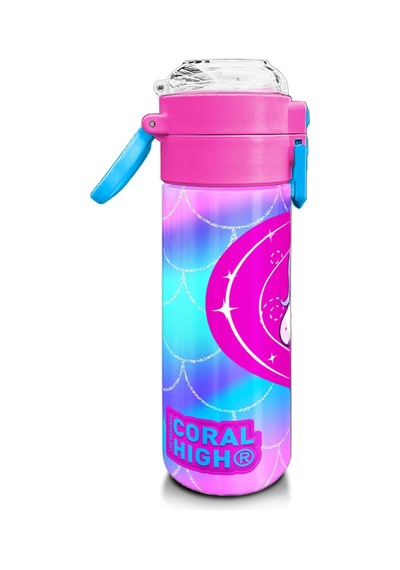 Coral High Kids Mor Pembe Unicorn Desenli Pipetli Ve Direkt İçim Çelik Termos 500 Ml 31807 Yeşil