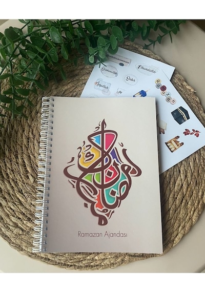 Ramazan Ajandası Zamansız-tarihsiz Ve İki Sayfa Etiket Krem