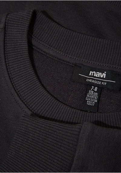 Mavi - Roll Like Baskılı Antrasit Sweatshirt 6s10179-70087 Antrasit