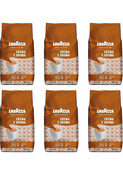 Lavazza Crema E Aroma Orta Kavrulmuş Çekirdek Kahve 6 x 1 KG