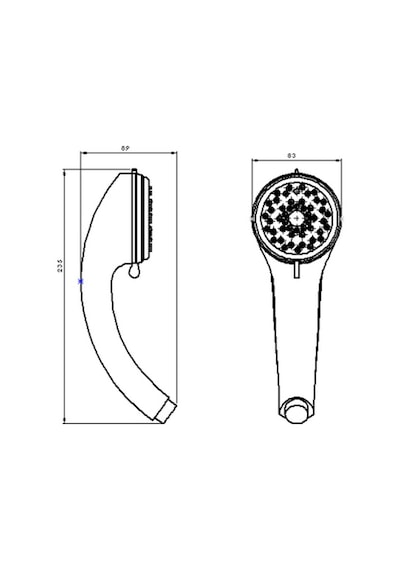 Tema Banyo Classic El Duş Başlığı Vera Banyo Duş Hortumu Pvc Kopm Krom