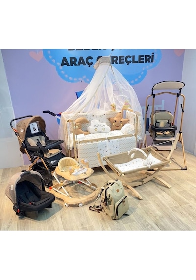 Yeni Doğan Love Bebek Çeyiz Seti 20 Parça Ahşap Beşik Bebek Arabası Salıncak Hamak Puset... Gold/kahve Yeni Doğan Love Bebek Çeyiz Seti 20 Parça Ahşap Beşik Bebek Arabası Salıncak Hamak Puset... Gold/kahve