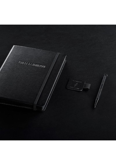 Leuchtturm 1917 Bullet Journal All Black Stealth Collector's Set Limited Edition Kalem, Defter Ve Kitap Ayracı 369716 Siyah