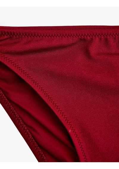 Koton Yanları Fiyonklu Bağlamalı Parlak Bikini Altı Bordo 6sak00010mm