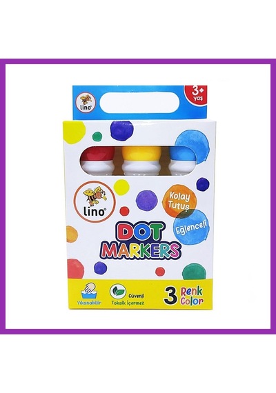 Bezos Lino Dot Markers 3'lü Yıkanabilir Bty Diğer