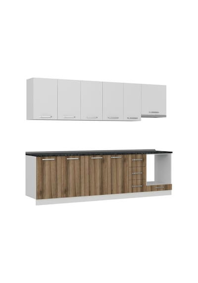 Minar 280 Cm Mutfak Dolabı Beyaz Dore 280-D11 Beyaz