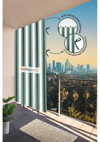 Balkon Perdesi Branda Güneşlik 6 Renk Seçeneği, 100 X 190 Tybqq5atlfdeak6889 Standart