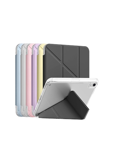 İpad 11.nesil A16 11inç/10.nesil 10.9inç İle Uyumlu Kalem Koyma Bölmeli Ultra Koruma Antişok Yatay Dikey Şekillerde Stand Seçeneği Uyku Modlu New Attractive Hx99 Smart Cover Kılıf Pembe