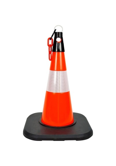 İleri Trafik Pvc Trafik Konisi 50 CM Reflektifli Ağırlıklı Trafik Dubası