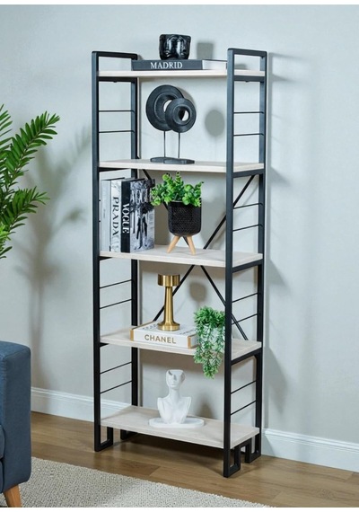 Dekoratif Beyaz Ahşap Raflı Metal Kitaplık Çok Amaçlı 5 Raflı Dolap Matkapsız Kolay Kurulum Çok Renkli Dekoratif Beyaz Ahşap Raflı Metal Kitaplık Çok Amaçlı 5 Raflı Dolap Matkapsız Kolay Kurulum Çok Renkli
