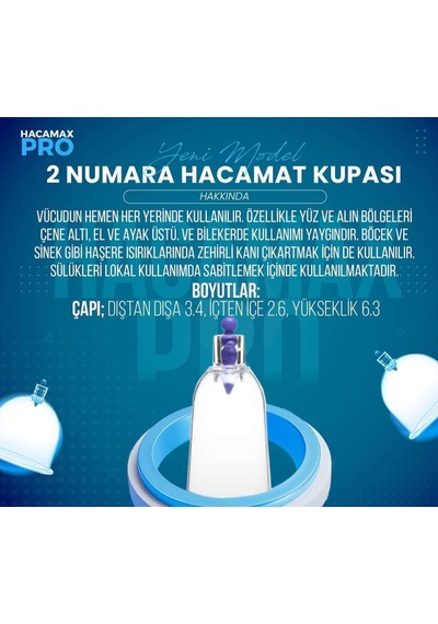 Toptan Hacamat Kupası 2Cm Kupa 50 Adet Hacamat Kupa