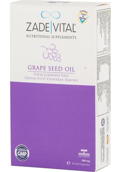 Zade Vital Üzüm Çekirdeği Yağı 500Mg 30 Kapsül