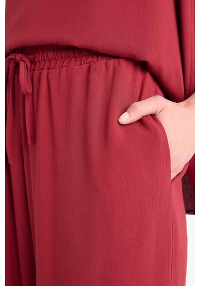 Defacto Regular Fit Esnek Belli Bağcıklı Plaj Pantolonu-fall İn Love D9763ax25smbr285 Bordo