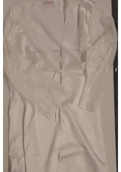 Duchesse 137 Çeyizlik Dantelli Saten 6'lı Set -ekru Ekru