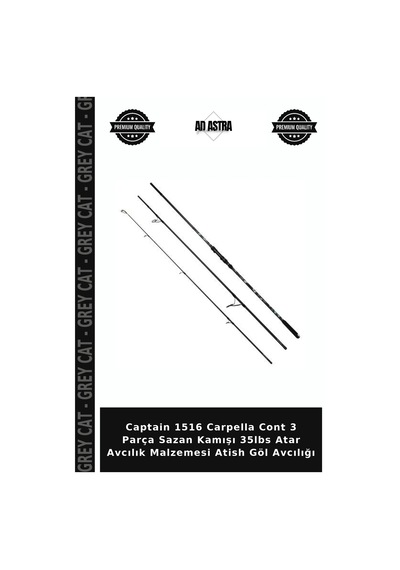 Captain 1516 Carpella Cont 3 Parça Sazan Kamışı 35lbs Atar Avcılık Malzemesi Atish Göl Avcılığı 390 Cm
