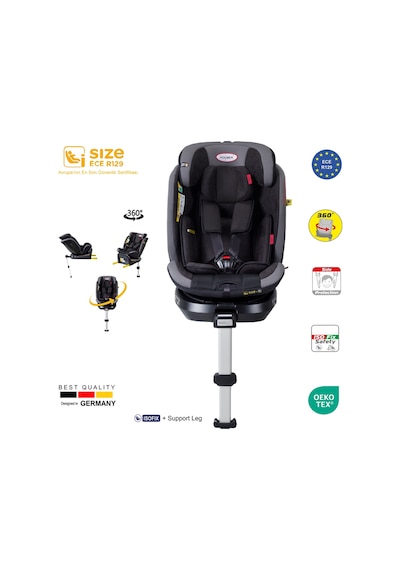 Holmer Capsula Multipro Aero 3D Legfix İ-Size 360 Dönebilir 0-36 KG Oto Koltuğu