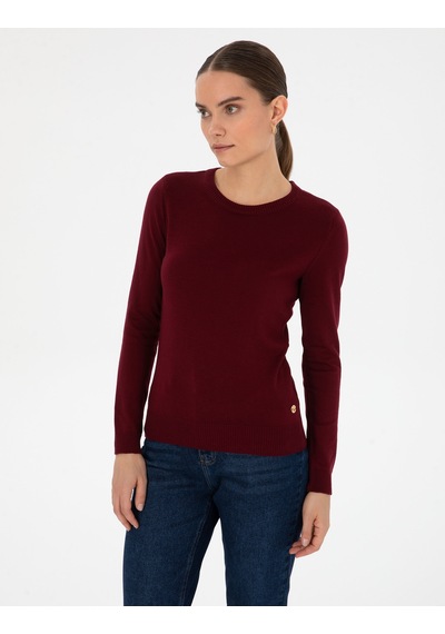 Pierre Cardin Kadın Vişne Kazak /triko 50315758-vr223 Vişne