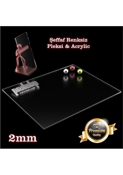 Pleksi Levha Şeffaf Renksiz 2Mm Pleksiglass Her Ebat 50Cm-50Cm