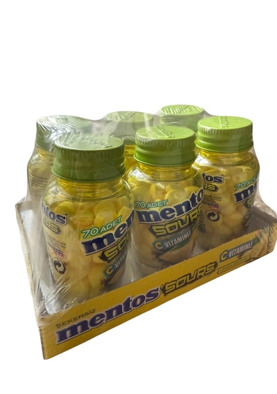 Mentos Sours C Vitaminli Limonlu Sakız 49 G 6 Adet
