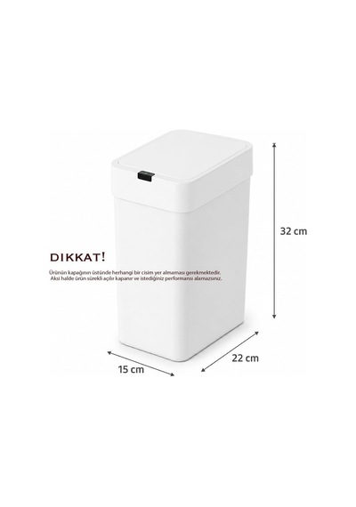 Otomatik Hareket Sensörlü Çöp Kovası, Banyo Çöp Kovası, Çocuk Odası Çöp Sepeti, Çöp Kutusu, 2 Adet 1.5 V Aa Pil, Piller Pakete Dahil Değildir 9 Litre - 15x22x32 Cm Belirtilmemiş Otomatik Hareket Sensörlü Çöp Kovası, Banyo Çöp Kovası, Çocuk Odası Çöp Sepeti, Çöp Kutusu, 2 Adet 1.5 V Aa Pil, Piller Pakete Dahil Değildir 9 Litre - 15x22x32 Cm Belirtilmemiş
