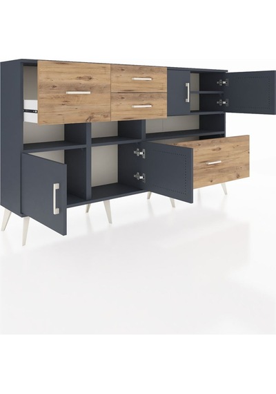Arges Konsol 5 Raflı 4 Çekmeceli 4 Kapaklı 176x30x99 Antrasit-antrasit/çam Antrasıt/atlas Çam - Antrasıt Arges Konsol 5 Raflı 4 Çekmeceli 4 Kapaklı 176x30x99 Antrasit-antrasit/çam Antrasıt/atlas Çam - Antrasıt