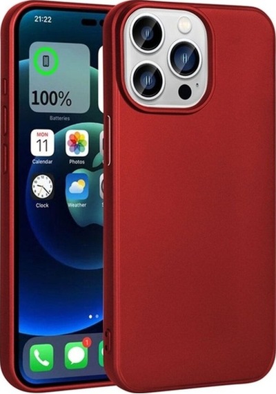 Apple     Uyumlu iPhone 15 Pro Max Kılıf Zore Premier Silikon Kapak Kırmızı