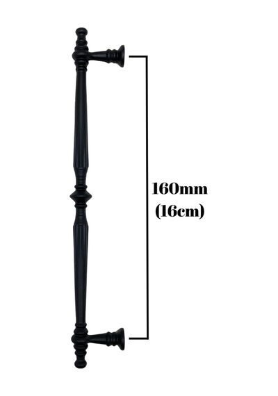 Muse Desenli Siyah Metal Dolap Kulpu Mobilya Ve Mutfak Dolap Kulpu Siyah 160mm 1 Adet Siyah