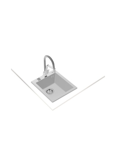 Teka Forsquare 34.40 Tg Tek Hazneli Tezgahüstü/Tezgahasıfır (Flush) Tegranite Eviye - Arctic White - 115230014
