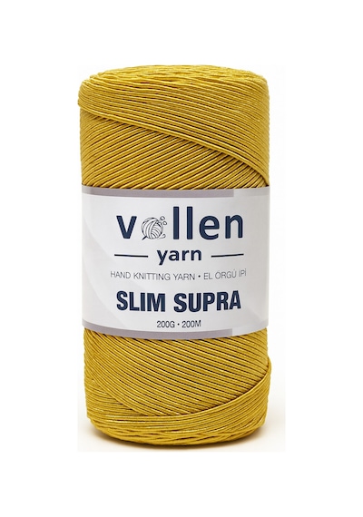 Slim Supra 200 Gr Mumlu Polyester İp Çanta İpi, Runner İpi, Bileklik İpi, Pase İpi Hardal Sarısı
