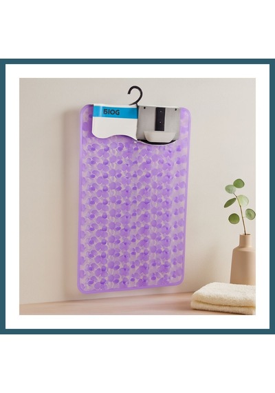 Bezos Kaydırmaz Pvc Banyo Ve Küvet Paspası Petek Desenli Şeffaf-buzlu 37x68 Cm Ob
