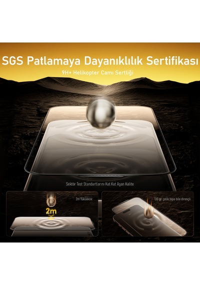 Aohi The Future Apple Uyumlu iPhone 16 Pro Max Kılıfı Siyah, Tam Kaplayan Kırılmaz Temperli Camlı Koruma-ssc14113